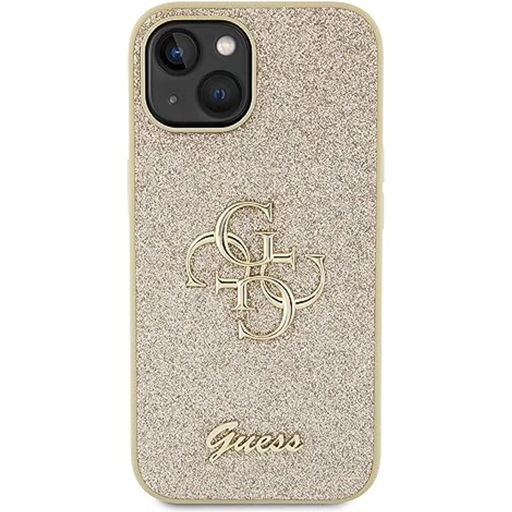 CG MOBILE GUESS GUHCP15SHG4SGD Hülle für iPhone 15 6.1" golden hardcase Glitter Script Big 4G - Hochwertige Verarbeitung – Bild 3