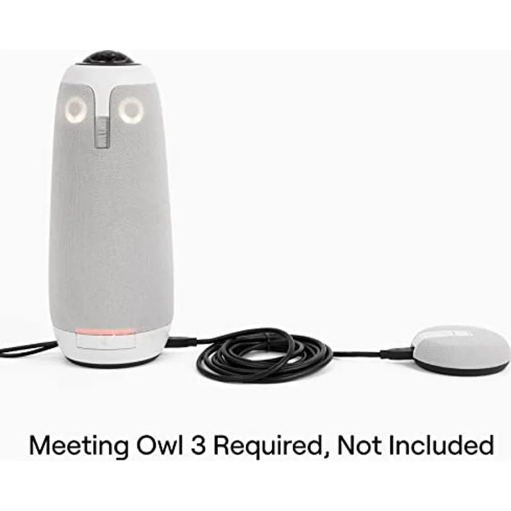 Owl Labs Expansion Mic für Meeting Owl 3 – erweitert die Audio-Reichweite in größeren Räumen um 2,5 Meter in Richtung des Mikrofons, Grau – Bild 3