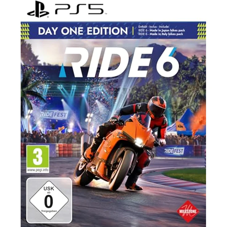 Milestone RIDE 6 Day One Edition (PS5), inklusive Made in Japan und Made in Italy Bikes Pack, ultimative Fahrercollection – Bild 1
