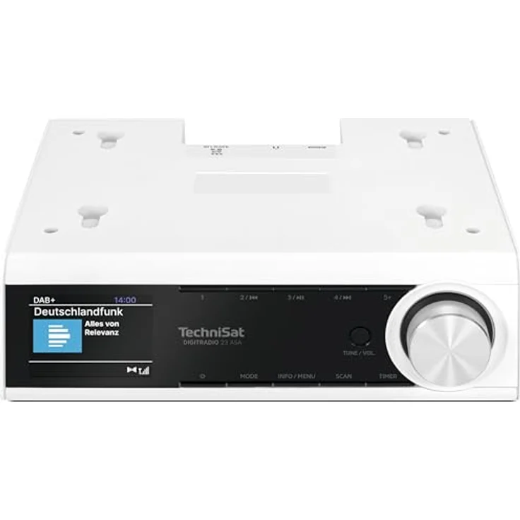 TechniSat DIGITRADIO 23 ASA, Küchen Unterbauradio mit DAB+, UKW, Automatic Safety Alert, Bluetooth Streaming, dimmbarem TFT Farbdisplay, weiß – Bild 4