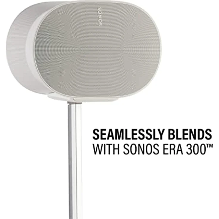 Sanus Höhenverstellbarer Lautsprecherständer für Sonos Era 300 Single WSSE3A1, 43,2 cm Höhenverstellung, integriertes Kabelmanagement, Schwarz – Bild 4