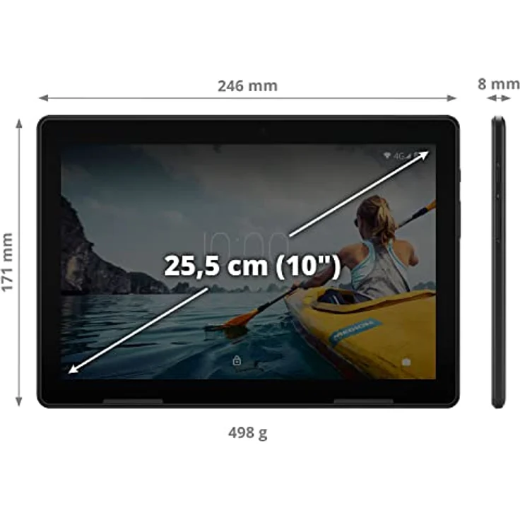 Medion LIFETAB E10713 Full-HD-Auflösung 10 Zoll, LTE-Tablet, Quad-Core, 3 GB RAM, 64 GB Speicher, Android, Schwarz (MD60217) – Bild 6