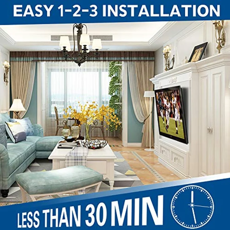 Mounting Dream TV Wandhalterung Neigbar Halterung für die meisten 42-70 Zoll LED, LCD und Plasma TVs bis zu VESA 600x400 mm und 60 kg, inklusive 6 ft. HDMI-Kabel, MD2268-LK-02 – Bild 5