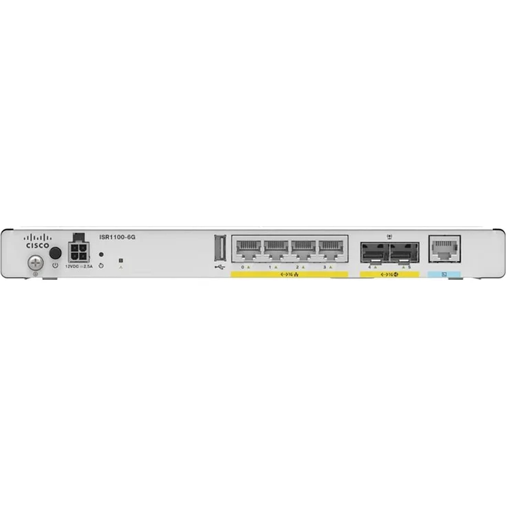 Cisco ISR1100 Router, 4 GE LAN/WAN und 2 SFP Ports, 4 GB DRAM, Grau