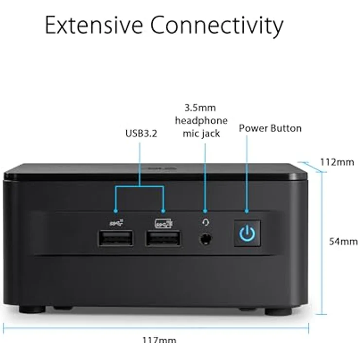 ASUS NUC 13 Pro Desktop-PC (Intel Core i7-1360P, 16GB RAM, 512GB SSD, Windows 11 Pro) – Bild 2