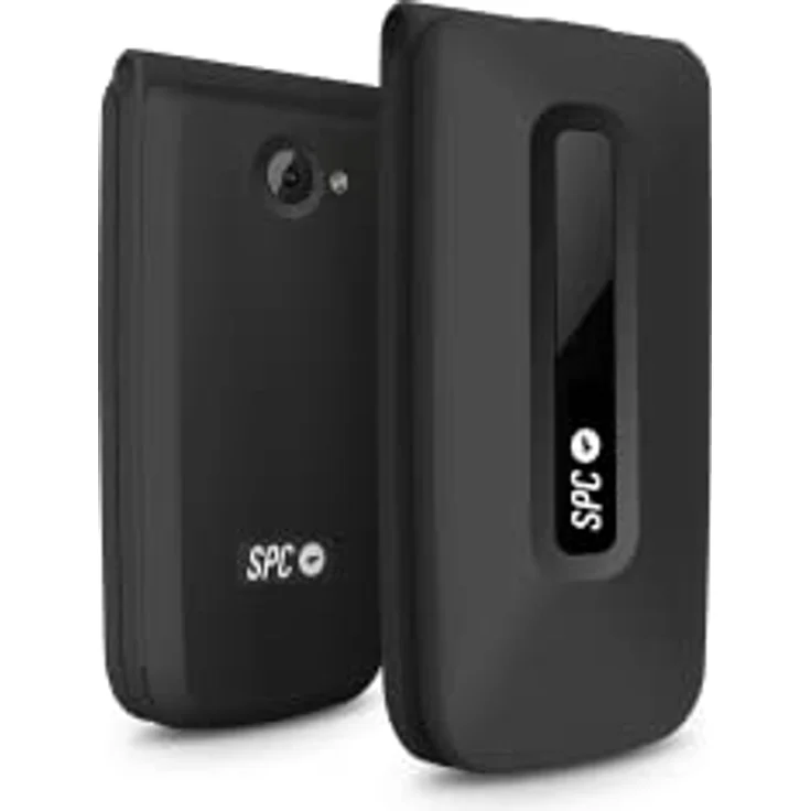 SPC Titan - Klapphandy für ältere Menschen, Große Tasten, einfach zu bedienen, Intelligentes Klingelzeichen und Benachrichtigungen, Fernkonfiguration, 2 Tasten für direkten Speicher, USB-C, Schwarz – Bild 1