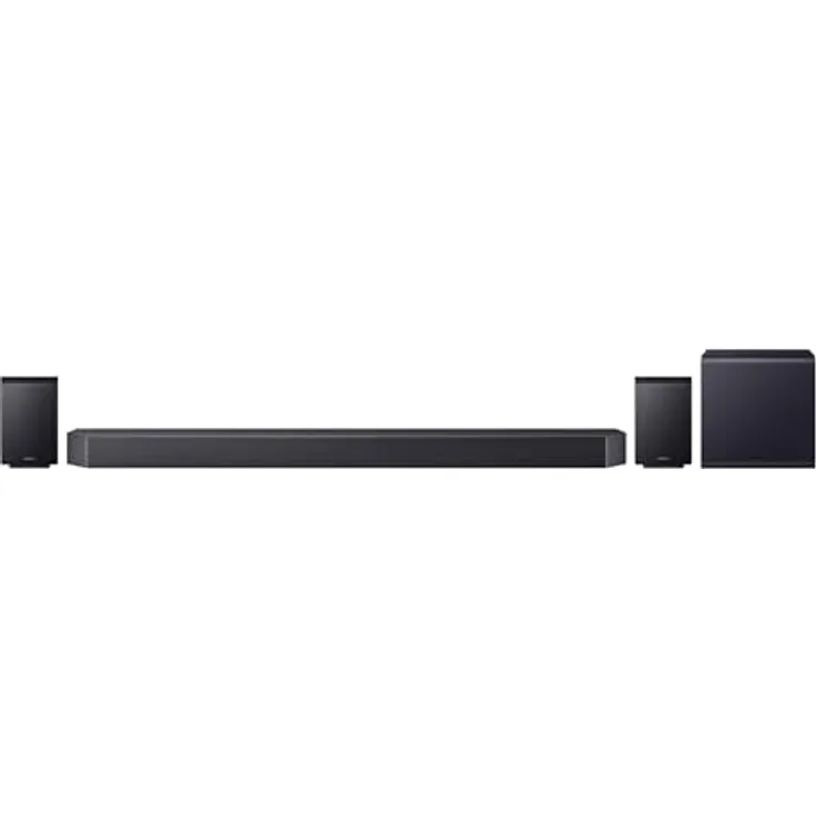Samsung HW-Q995GH Q-Series 11.1.4-Kanal Surround-Soundbar mit kabellosem 8"-Subwoofer, inkl. 4.0.2-Kanal-Rücklautsprecher, Dolby Atmos & DTS:X, SpaceFit Sound Pro, Q-Symphony, Alexa