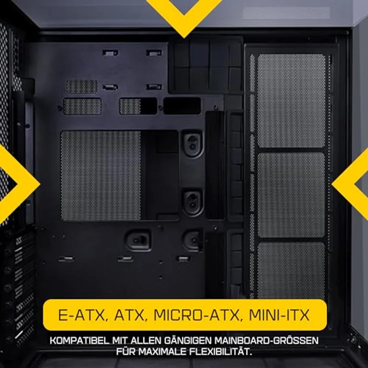 Lian Li O11 Vision Compact Gaming PC Gehäuse ATX Schwarz - Midi Tower PC Gehäuse mit Tempered Glass, bis zu 360 mm Radiatoren – Bild 5