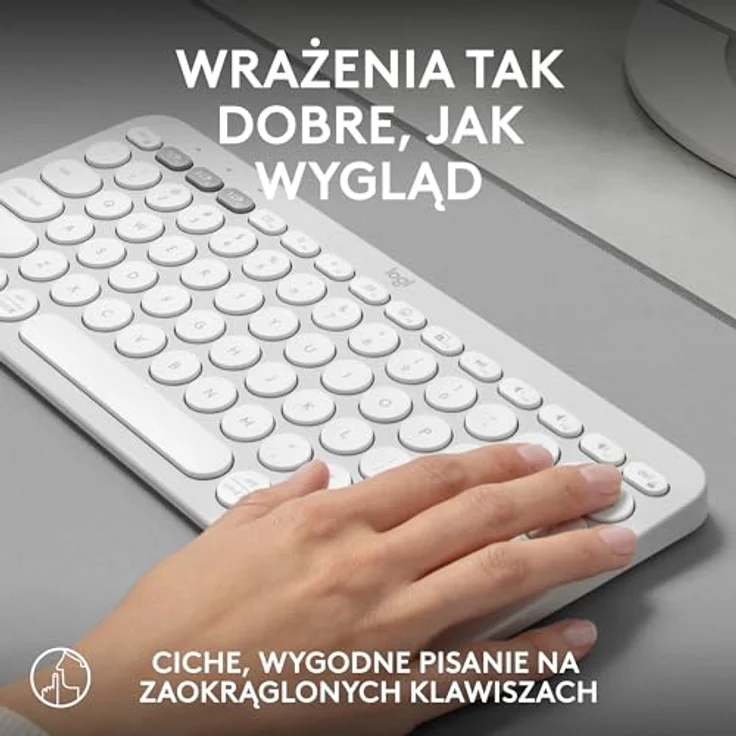Logitech Pebble Keys 2 K380s - QWERTY US International Layout, White – Bild 5