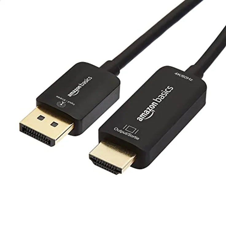 uni Amazon Basics DisplayPort-auf-HDMI-Displaykabel, 4K bei 60 Hz, 1,8 m