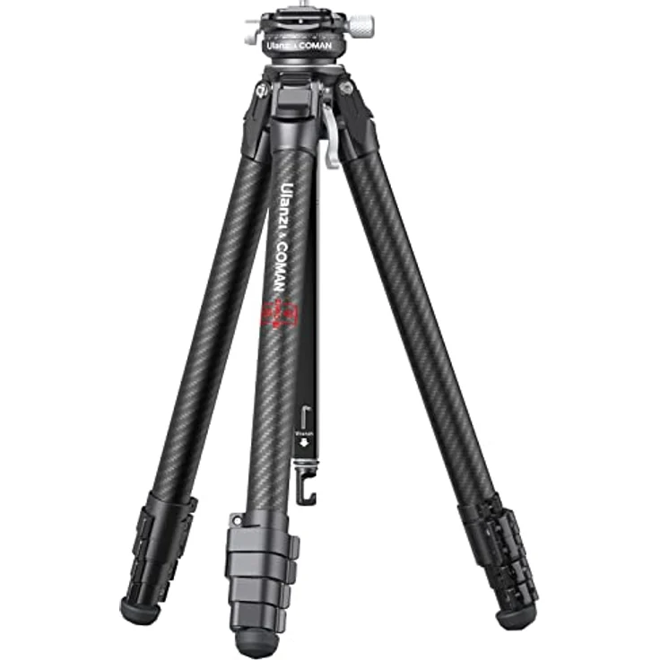 ULANZI Zero Y Stativ Kamera Carbon Fiber mit 360° Panoramakugelkopf und Arca Swiss, Leichtes Kamerastativ mit Abnehmbarer Mittelsäule für alle DSRL-Kameras, Belastbar bis 18 kg – Bild 1