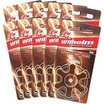 60 x WILHELM Hörgerätebatterien Typ 312 braun Hörgerätbatterie PR41 ZL3 1,4/1,45 V