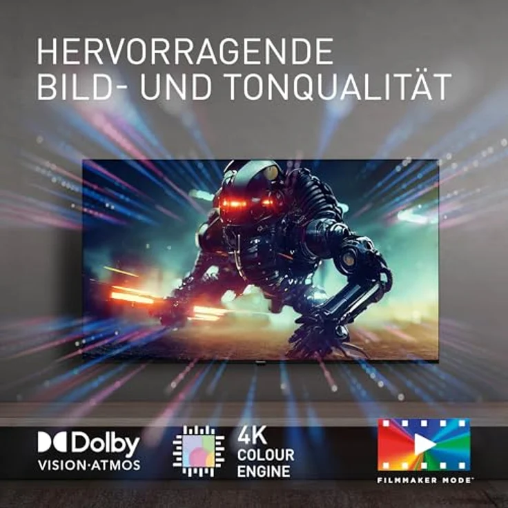 Panasonic TN-55W70AEZ, W70-Serie 55 Zoll 4K Ultra HD LED Smart TV, 2024, Google Assistant, Chromecast, Dolby Vision & Atmos, Gaming-Modus, Bluetooth, Schwarz – Bild 5