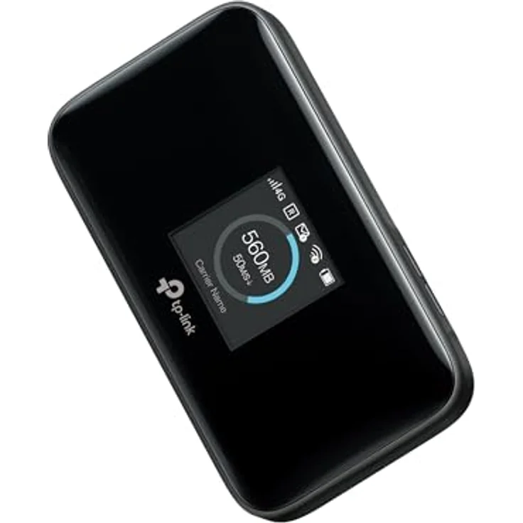 TP-Link M7450, tragbarer Router mit 300 Mbit/s, LTE, UMTS und 32 GB erweiterbarem Speicher, Schwarz – Bild 1