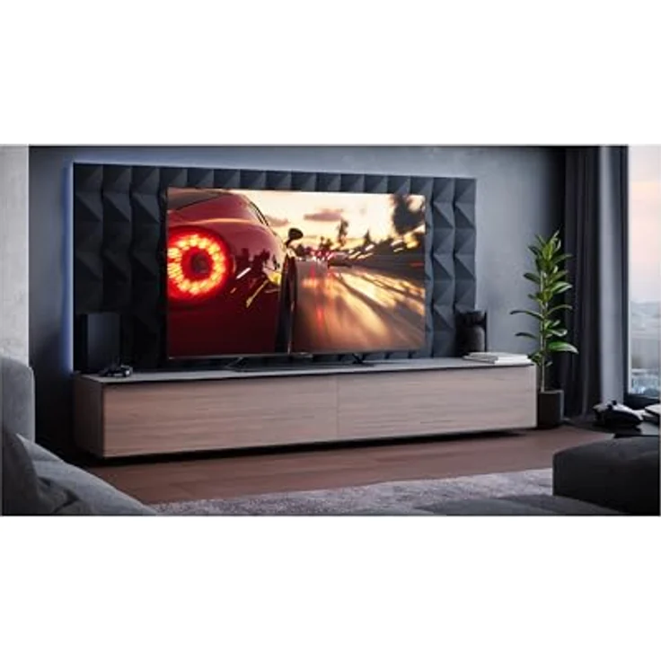 SHARP 65HR7265E, 65 Zoll 4K 144Hz QLED Gaming TV mit Google TV, VRR und Dolby Vision, schwarz/silber – Bild 5