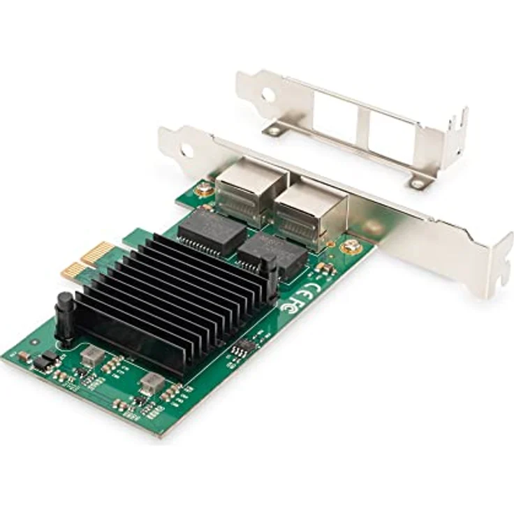 DIGITUS Gigabit PCIe Netzwerk-Karte - 2-Port RJ45 - Layer-2 - Intel Chipsatz 82575EB - 1-GBit-s - VLAN & Flow-Control – Bild 3
