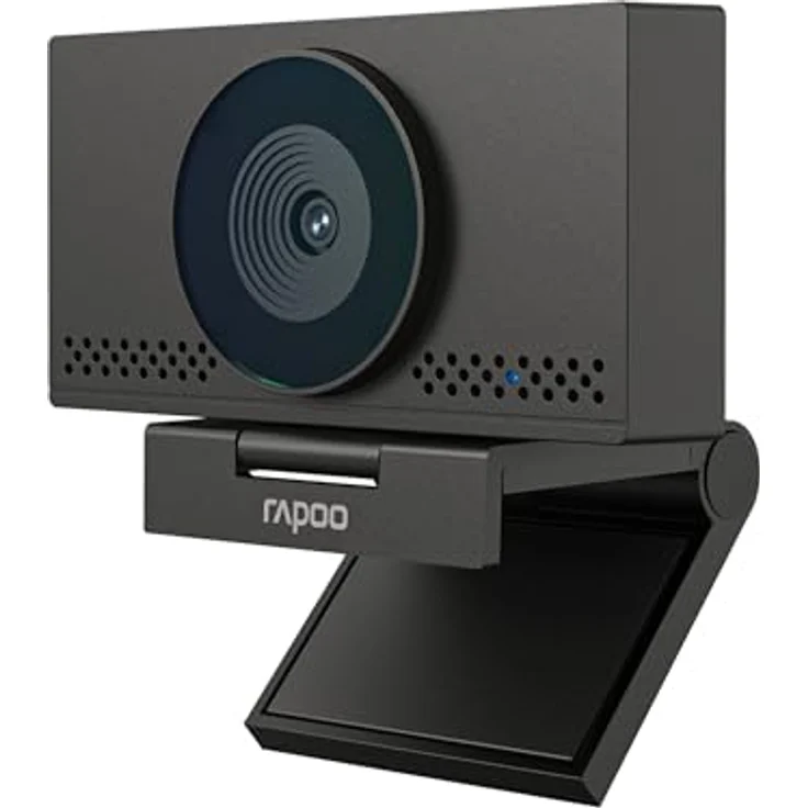 Rapoo XW4KAF, USB Webcam 4K mit UHD 3024p Auflösung, Doppelmikrofon mit Rauschunterdrückung, 75° Sichtfeld, Autofokus, Abdeckung, für Meetings und Streaming, PC und Mac – Bild 2