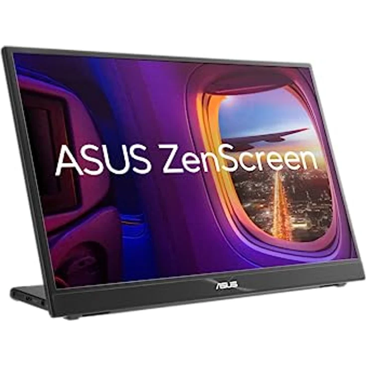 ASUS ZenScreen MB16QHG, 15,6 Zoll tragbarer USB Monitor, WQXGA 2560x1600, Typ-C, HDMI, Autorotation, leichtes Design, Kickstand, Stativ Sockel, IPS Panel, DisplayHDR 400, 120Hz, entspiegelt, Schwarz – Bild 2