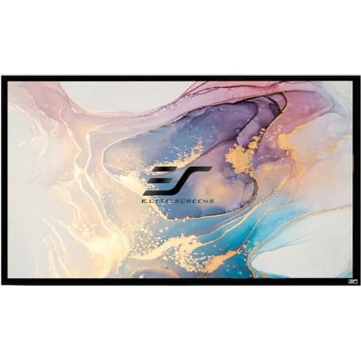 Elite Screens Fixed Frame Projector Screen 16:9 ezFrame 299 x 168 cm, 16:9 Format 135 inches, 5D CineGrey Cloth, R135DHD5 - 4K Ultra HD Ready, Polarized 3D Ready, HDR Ready, Black Case – Bild 1