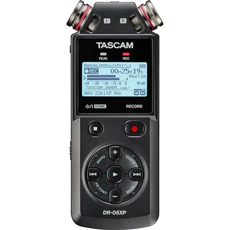 TASCAM DR-05XP, Portabler 2 Kanal Recorder mit 32-Bit-Float-Auflösung, USB-C Audio Interface und bis zu 512GB microSDXC-Speicher – Bild 1