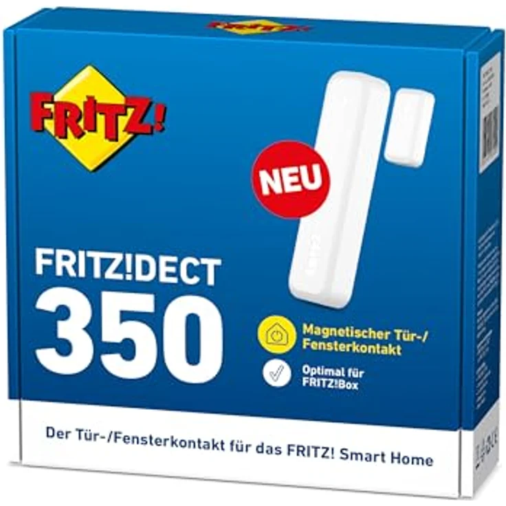 AVM Fritz!DECT 350 (Magnetischer Tür-/Fensterkontakt für Smart Home, energieeffizient, DECT-ULE-Sensor, kompatibel mit Fritz!Box, erkennt geöffnete Türen/Fenster, deutschsprachige Version) – Bild 3