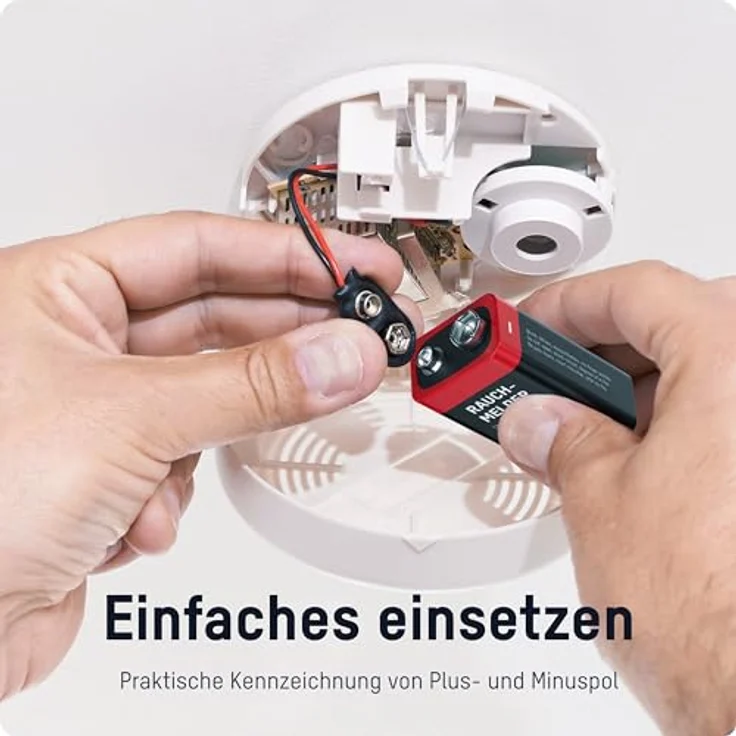 6 ANSMANN Alkaline longlife Rauchmelder 9V Block Batterien - Premium Qualität für höhere Leistung, 9V Batterie ideal für Feuermelder, Bewegungsmelder, Alarmanlagen & Kohlenmonoxid Warnmelder – Bild 7