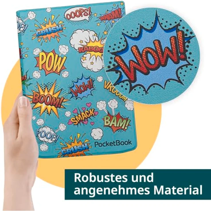 PocketBook Flip Cover - Comic Print 7.8", Schützendes Tablet-Taschen-Cover mit schlankem Design, passend für InkPad 4, InkPad Color 2 & InkPad Color 3 – Bild 4