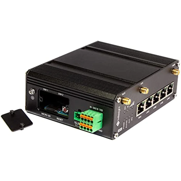 Milesight 4G Industrial Router UR35 Pro WiFi4, Dual SIM Redundancy, RS232/RS485 Interface, WiFi4 - 802.11b/g/n – Bild 2