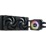 ENERMAX LIQMAXFLO SR 240mm CPU AIO Liquid Cooler (LGA 1700, 1200, AM5, AM4)- Xtreme Dual Chamber PWM Pumpe- ARGB VRM Wasserblocklüfter - 350W+ TDP (2x 120 PWM Silent Flow Fan); ELC-LMF240-SF, schwarz