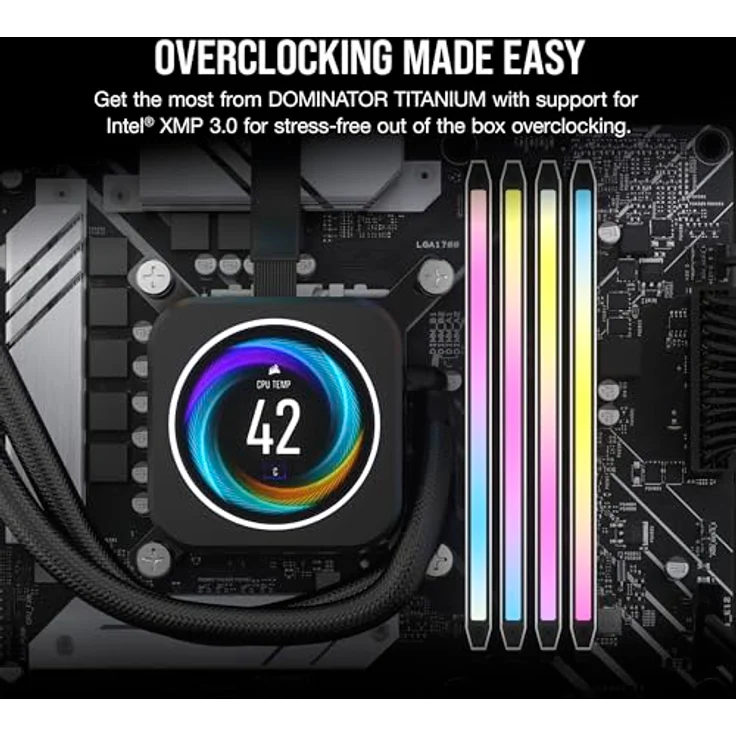 CORSAIR Dominator Titanium RGB DDR5 RAM 64GB (4x16GB) DDR5 6000MHz CL36 Intel XMP iCUE-Kompatibler Computerspeicher - Weiß (CMP64GX5M4B6000C36W) - Preisvergleich – Bild 5