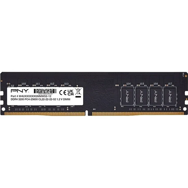 PNY DDR4 3200 MHz Arbeitsspeicher, 1 x 32 GB, Bulk, Einzelner Kanal, CAS 22