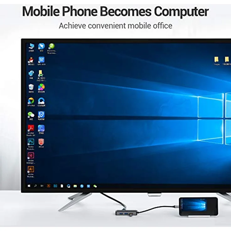 Vention CNCHB Dockingstation Silber mit 4K Auflösung und 87W PD Schnellladung – Bild 8