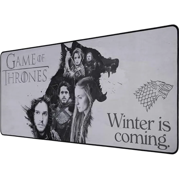 Subsonic Game of Thrones XXL Schreibtischunterlage, Mausmatte mit rutschfester Gummibasis und wasserabweisendem Druck, 90 cm x 40 cm, Mehrfarbig