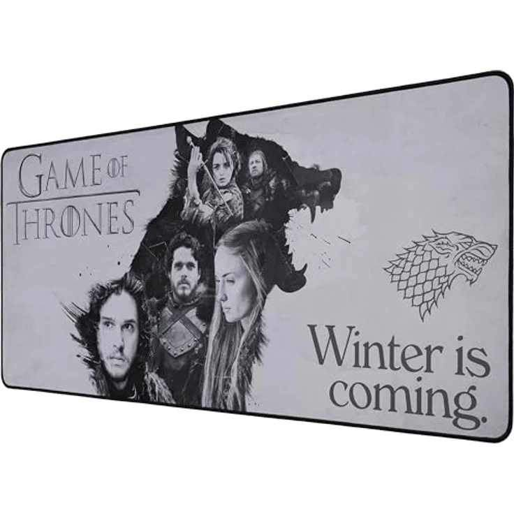 Subsonic Game of Thrones XXL Schreibtischunterlage, Mausmatte mit rutschfester Gummibasis und wasserabweisendem Druck, 90 cm x 40 cm, Mehrfarbig – Bild 1