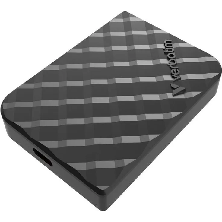 Verbatim SSD 2TB USB 3.2 Typ-C Mini Diamond schwarz - Ultrakleine und leichte externe Festplatte mit bis zu 1000 MB/s Datenübertragung