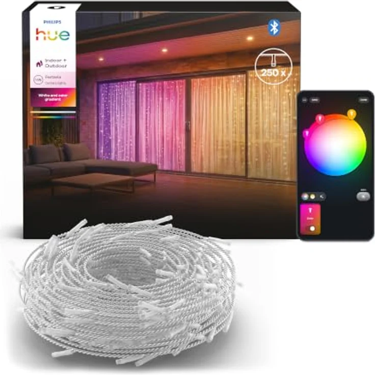PHILIPS Hue Festavia Lichterkette RGBW, smarte Außen- und Innenbeleuchtung mit stufenlosem Warm- und Kaltweiß, IP54 wetterfest – Bild 1