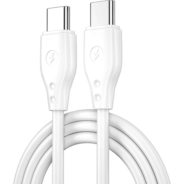WIWU Kabel Pioneer Wi-C002 USB-C - USB-C 67W, 1m Ladekabel/Datenkabel, weiß, langlebig und temperaturbeständig