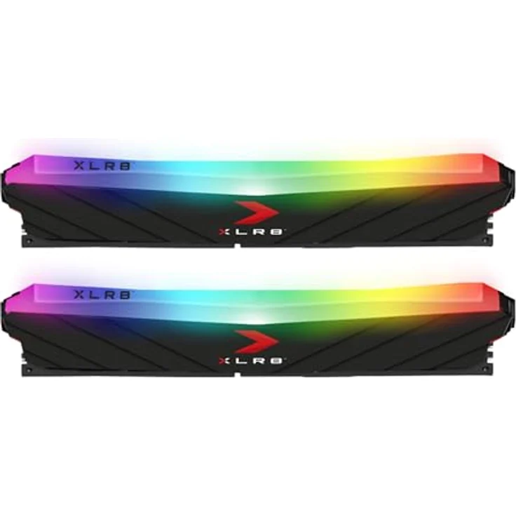 PNY XLR8 Gaming Epic 32GB (2x16GB) Desktop Memory Dual Pack XLR8 RGB DDR4 3200 MHz Schwarz – Bild 3