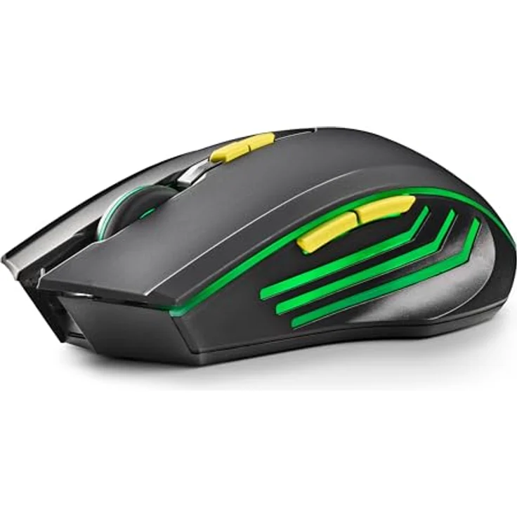 NGS GMX-200 Kabellose Gaming-Maus, 2,4-GHz-Technologie, 3200 DPI, 6 Tasten, LED-Beleuchtung, universelle Kompatibilität, schwarz – Bild 4
