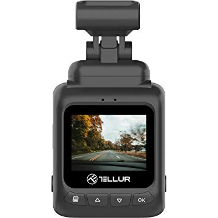 TELLUR Dash Patrol DC1-Autokamera, FullHD 1080P, G-Sensor erkennt Aufprall und startet die Aufnahme, Parküberwachungsfunktion, Schwarz