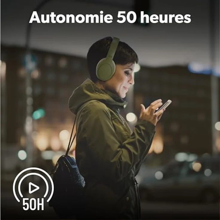 T'nB Kabellose Kopfhörer, faltbar, mit passiver Rauschunterdrückung und Bluetooth, bis zu 30 Stunden Akkulaufzeit – Grün – Bild 3