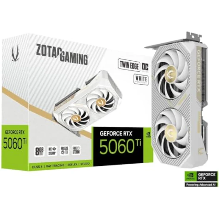 Zotac GAMING GeForce RTX 5060 Ti Twin Edge OC WHITE, 8 GB GDDR7, 128 Bit, 7680 x 4320 Pixel, PCIe x8 5.0 – Bild 6