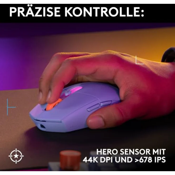 Logitech G G305 X SUPERLIGHT, kabellose Gaming-Maus mit HERO 44K-Sensor, 61 g Leichtgewicht, RGB-Beleuchtung und 130 Stunden Akkulaufzeit – Bild 4