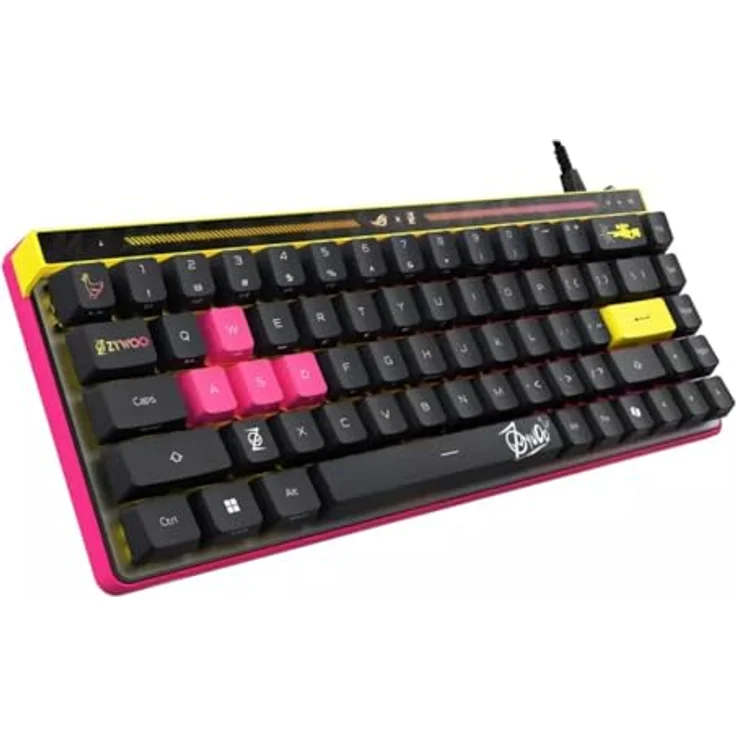 Asus ROG Falchion Ace HFX, kompakte Gaming-Tastatur im 65%-Format mit PBT-Tasten, RGB-Beleuchtung und abnehmbarem USB-C-Kabel, US Layout – Bild 2