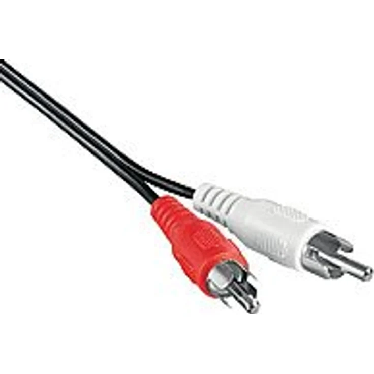 Wentronic 50097 2x Cinch Stecker auf 2x Cinch Stecker Cinchkabel 0.5m, schwarz – Bild 3