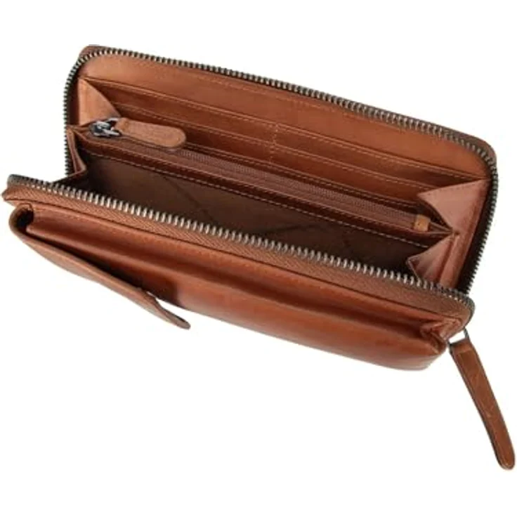 The Chesterfield Brand Handytasche Malaga, Geldbörse aus Wax Pull up Leder, 10 x 19 x 3 cm, 0,5 Liter – Bild 4
