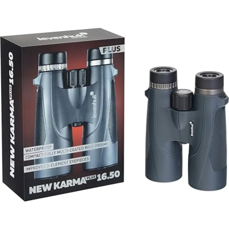 Levenhuk New Karma Plus 16x50, Fernglas für Erwachsene mit wasserdichtem Gehäuse, BaK4-Prismen und FMC-Linsen, ideal für Vogelbeobachtung und Jagd – Bild 3