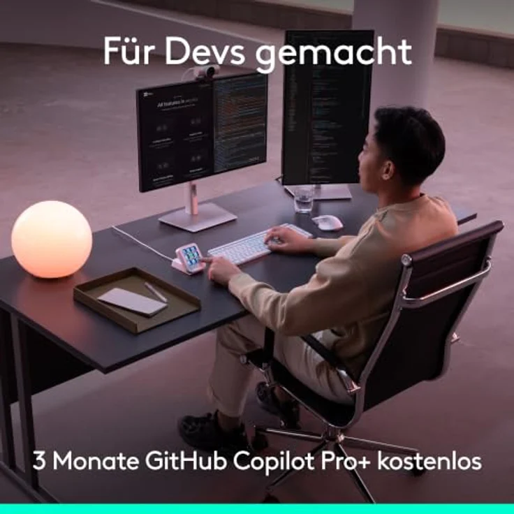 Logitech MX Keypad, programmierbares Makro-Pad mit 9 anpassbaren Tasten, IntelliJ - Hellgrau – Bild 3