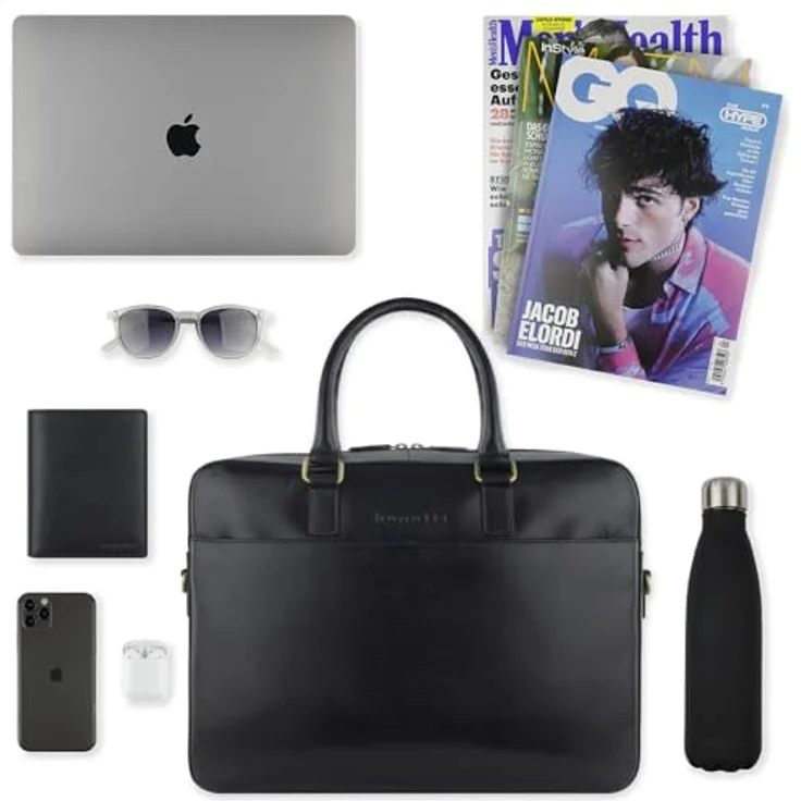 Bugatti Aktentasche Remo Briefcase (17"), Notebooktasche aus Rindleder – Bild 5