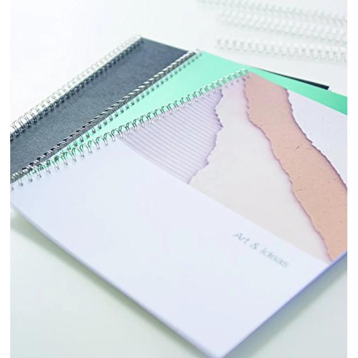 Fellowes Drahtbinderücken A4, 8mm, silber, 100 Stück – Bild 4